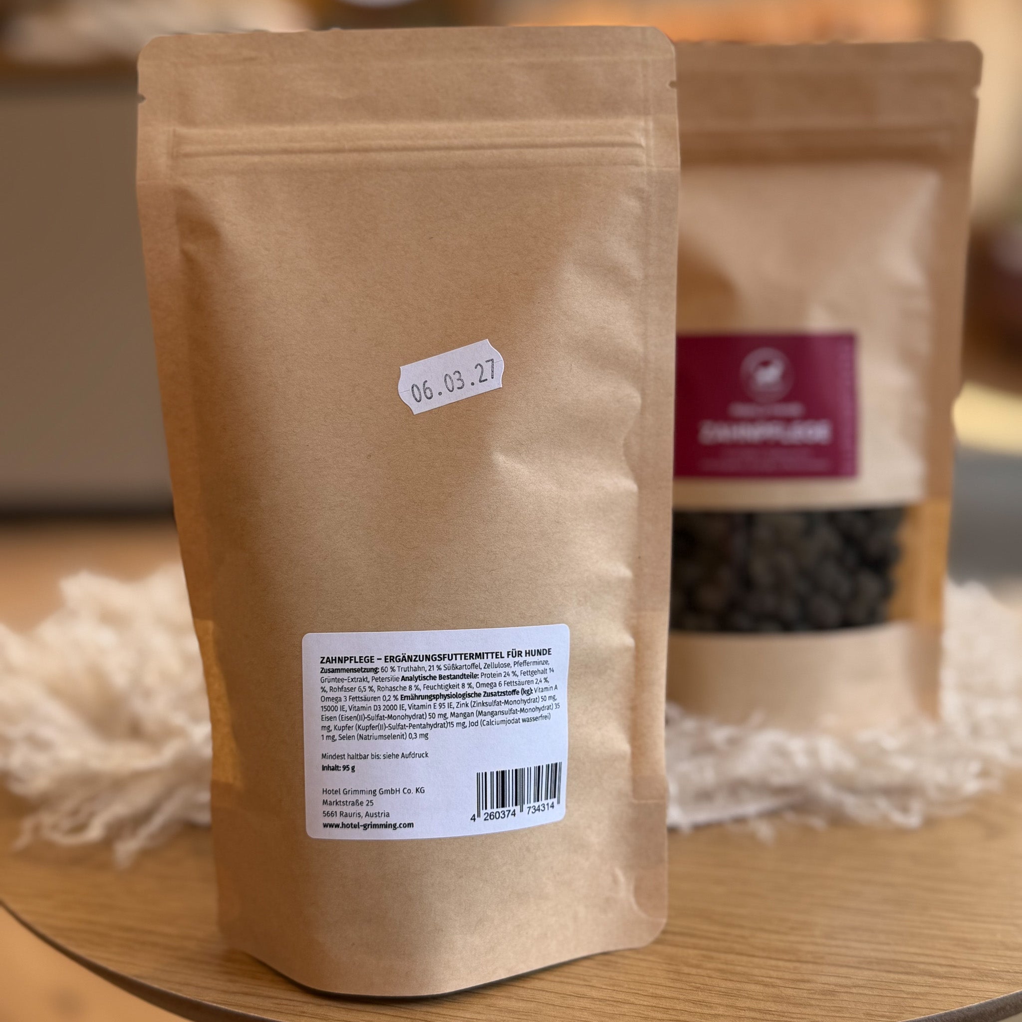 dogs&friends Zahnpflege 95g (Truthahn / Süßkartoffel mit Grüntee-Extrakt & Pfefferminze)