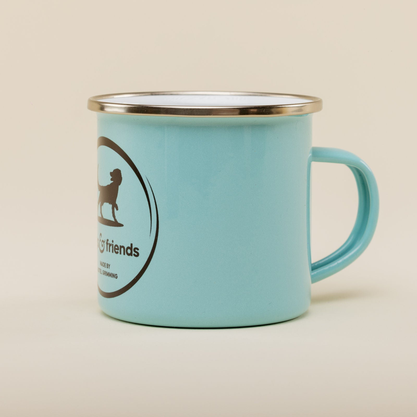 Emaille Tasse – dogs & friends
