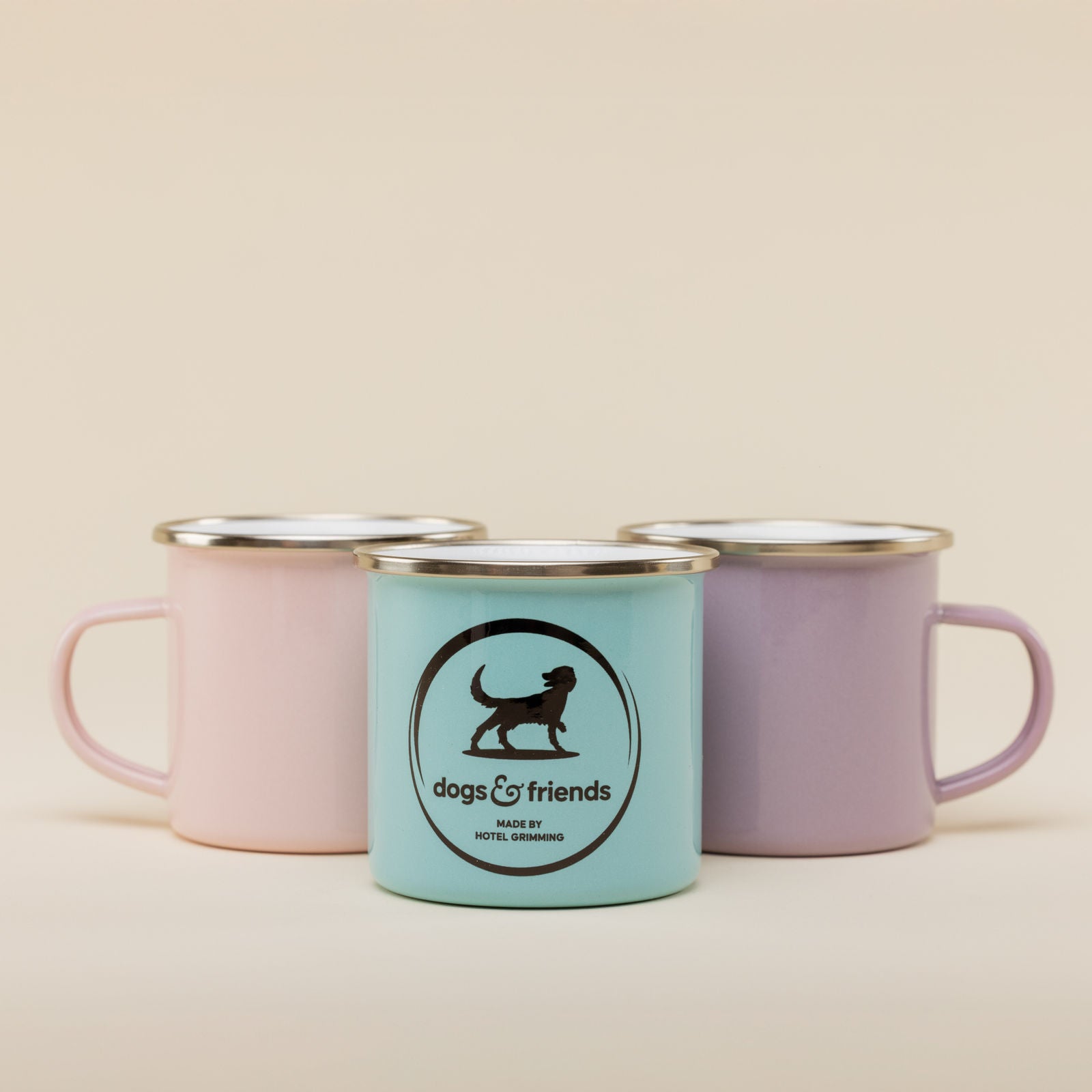 Emaille Tasse – dogs & friends