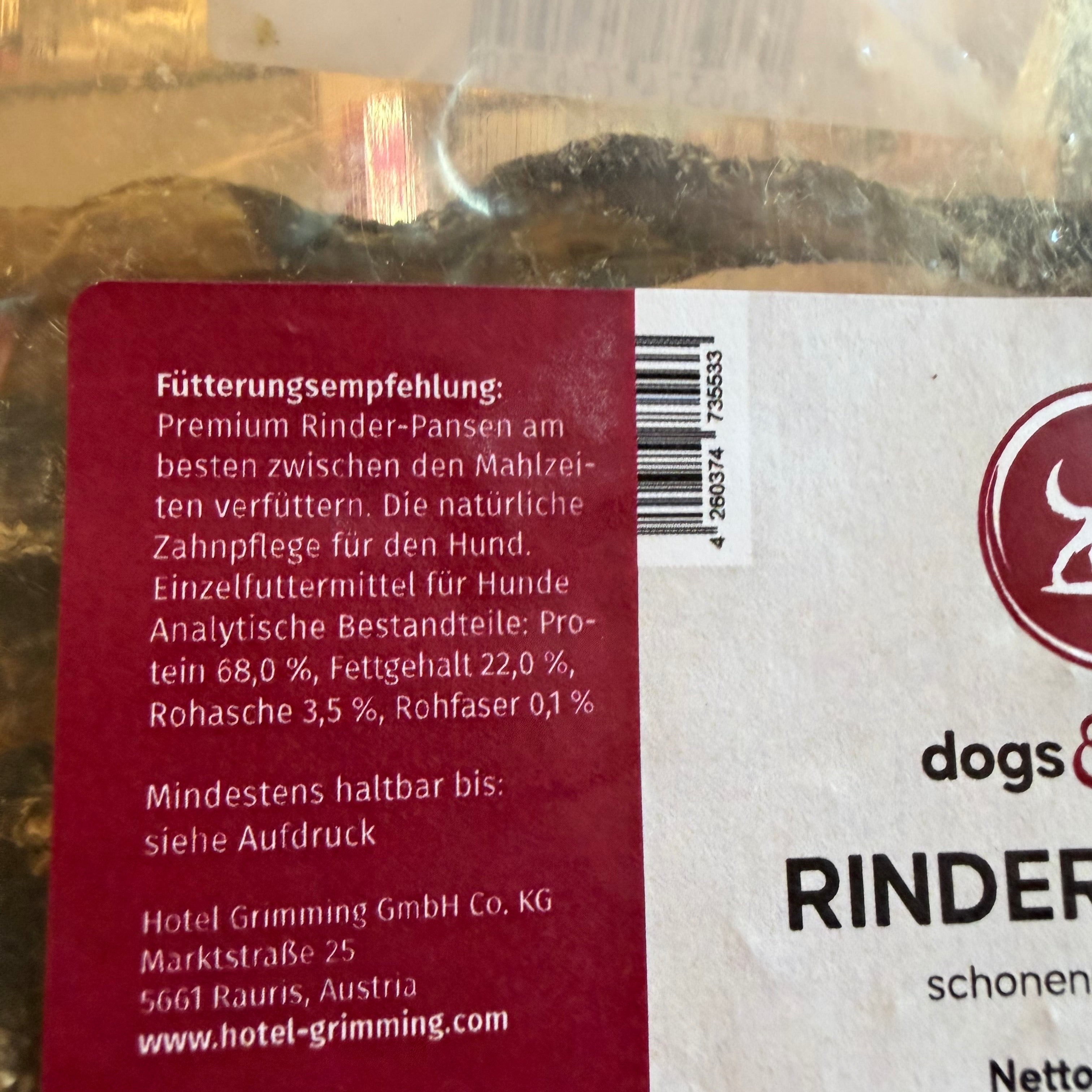 dogs&friends Rinderpansen 250g